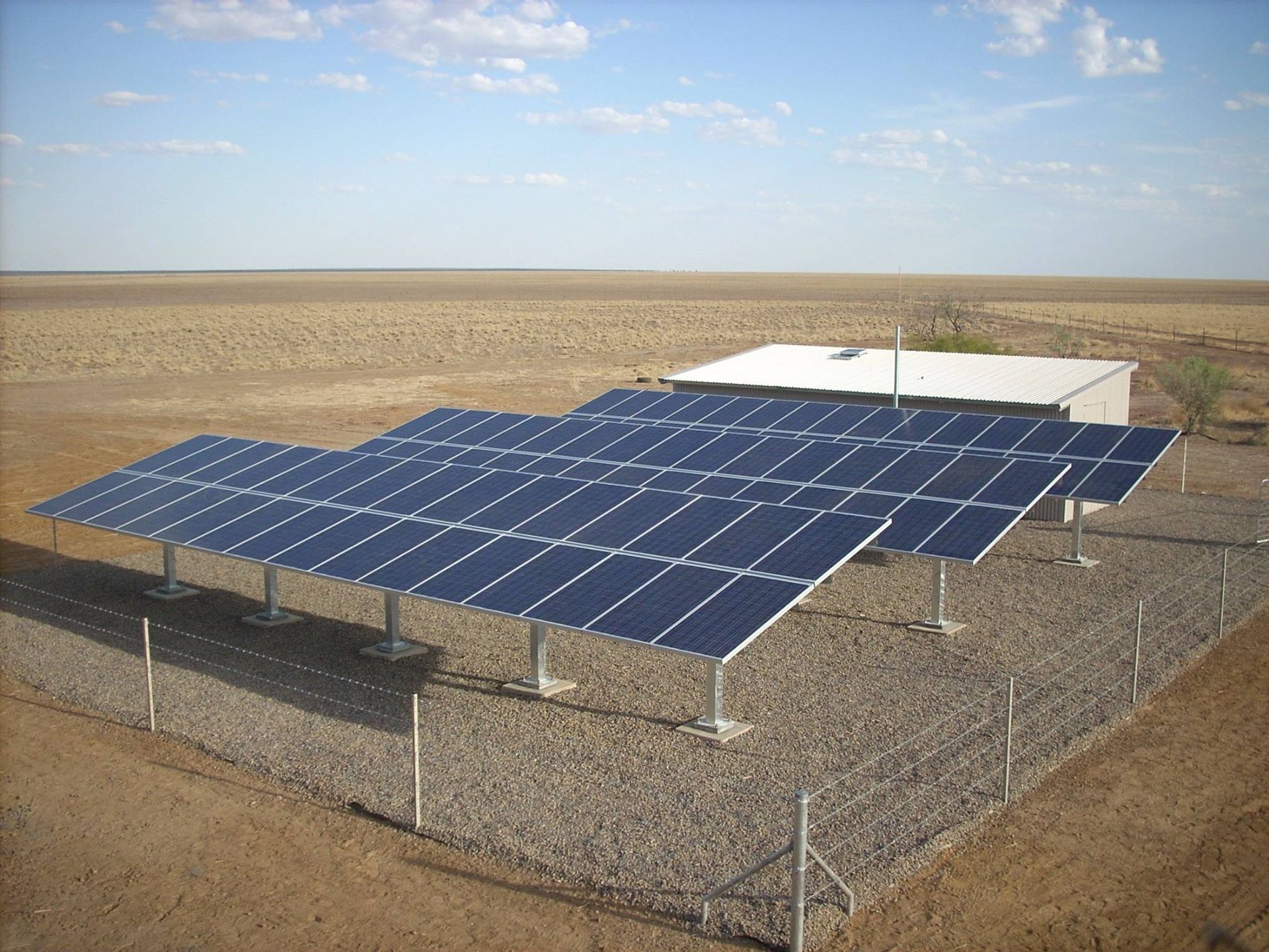 Solar Panels On Gravel — Inland Electrical in Humpty Doo, NT