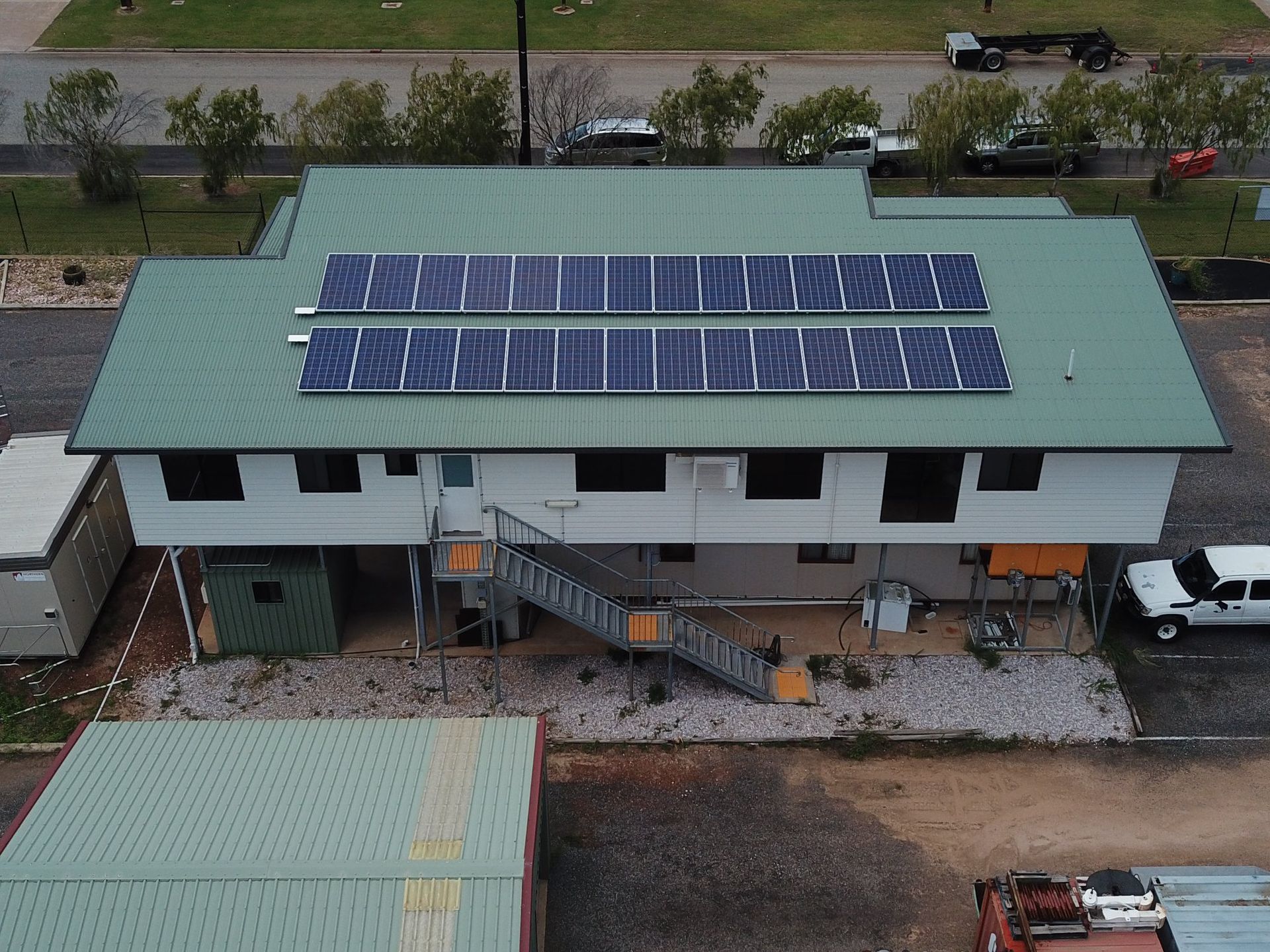 Solar Panels On A Green Roof— Inland Electrical in Humpty Doo, NT
