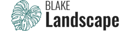 Blake Landscape logo with a green leaf graphic and black text.