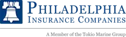Philadelphia Insurance Companies logo with Liberty Bell icon.