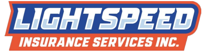 Logo for Lightspeed Insurance Services Inc. with a blue and red color scheme.