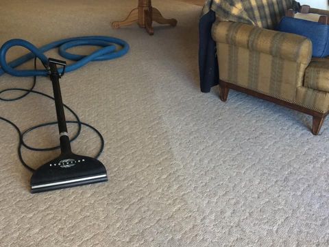 Carpet Cleaning — Carpet With Vacuum Cleaner in Jackson, WY
