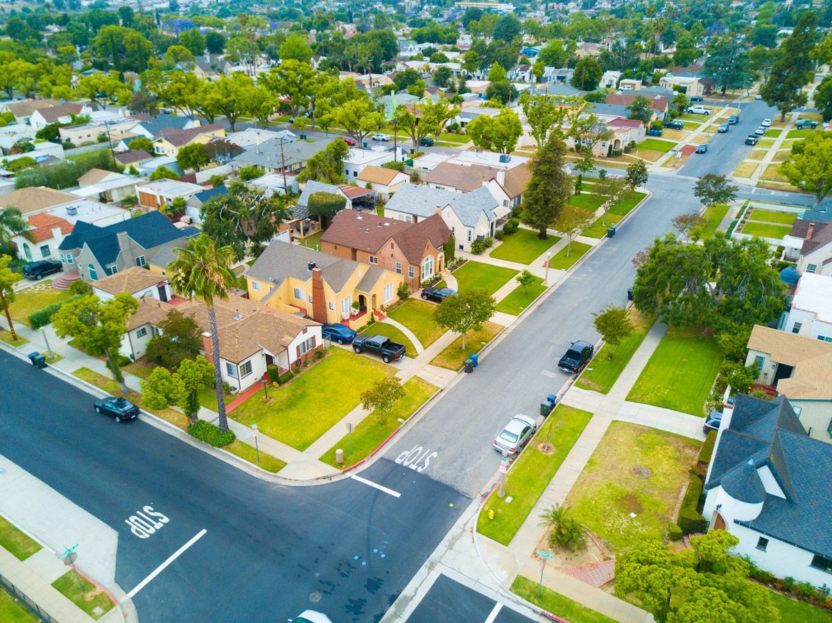 Aerial of Houses — Santa Rosa, CA — Shawn's Paving Services