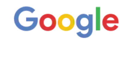 A colorful google logo on a white background
