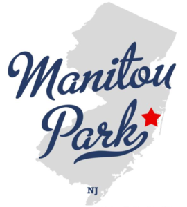 A logo for manitou park in new jersey