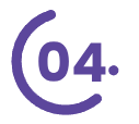 The number 04 in a bold, purple font, partially enclosed by a purple circular arc.