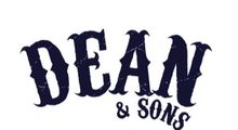 A logo for dean and sons is shown on a white background