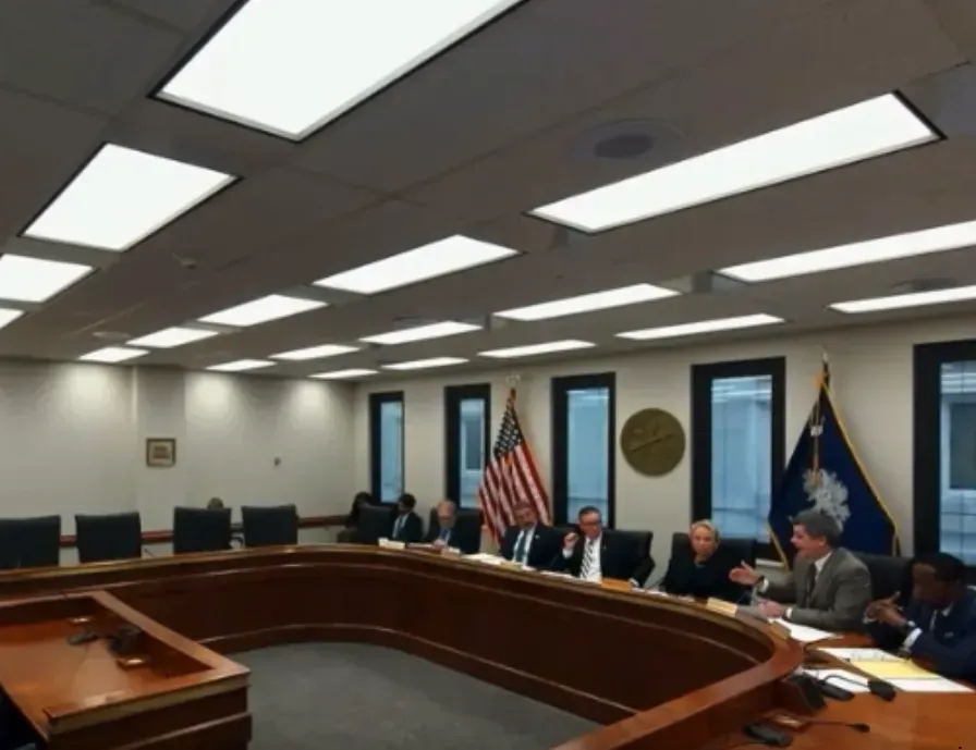 A wide view of a Senate education subcommittee