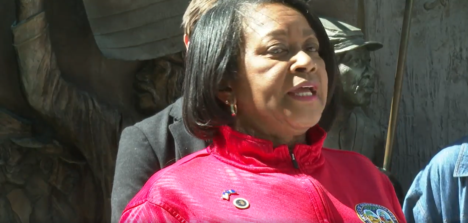 A press conference in front of the SC African American History Memorial at the Statehouse
