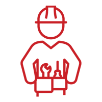 Worker With Tools Icon