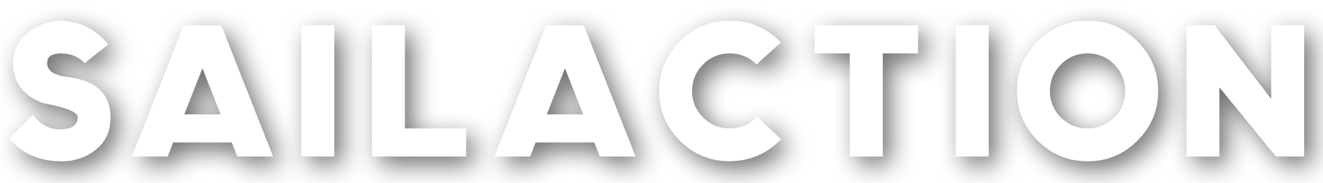 The word sail action is written in white on a white background.