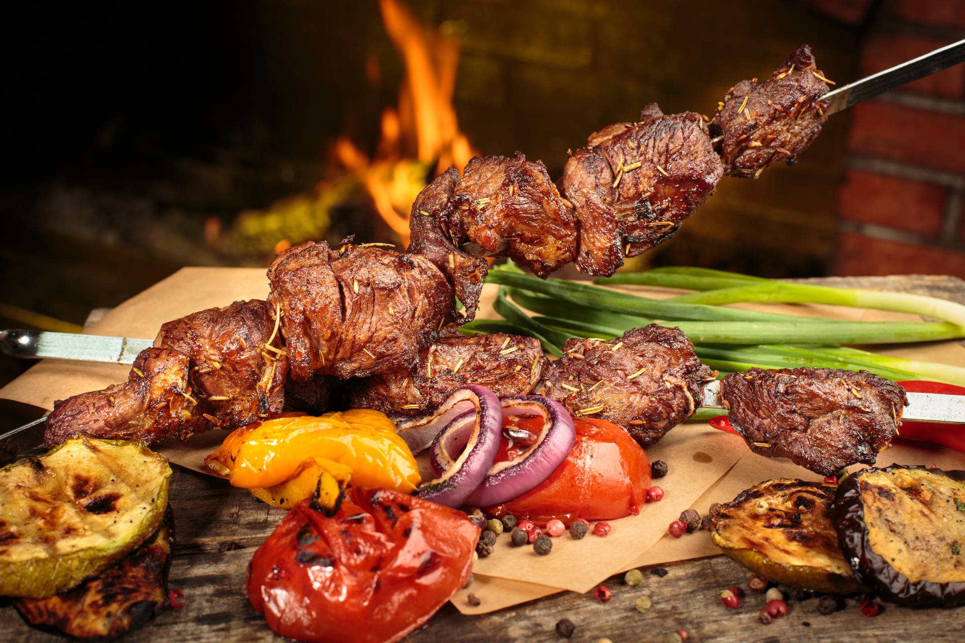 closeup of cooked meat