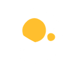 Two yellow blobs of varying sizes against a white background.