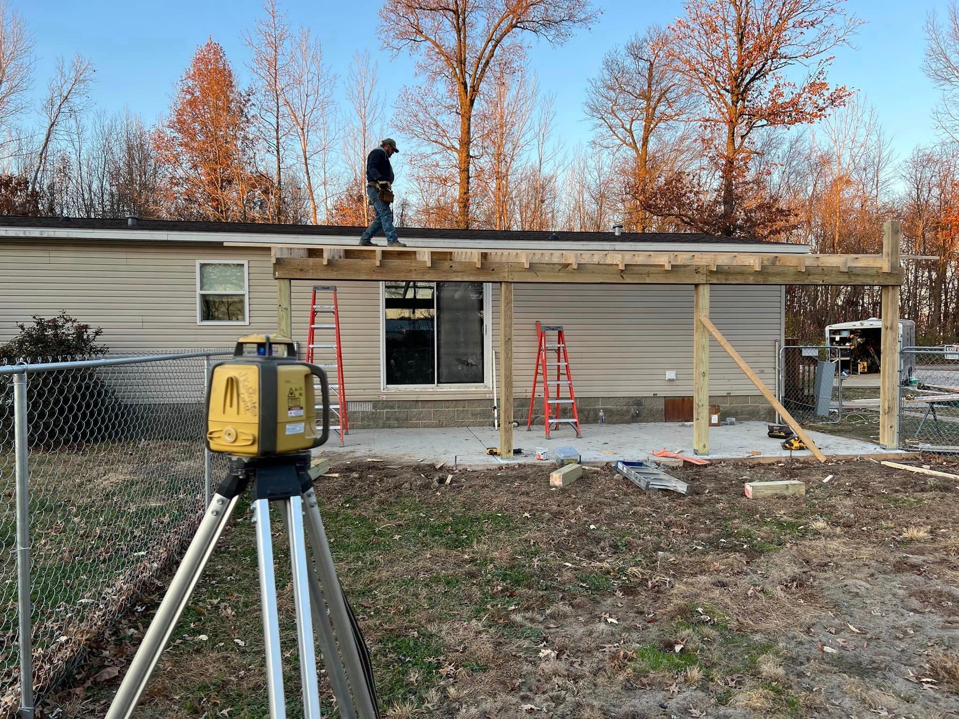 A Porch Under Construction - Princeton, IN - J. Koberstein Construction