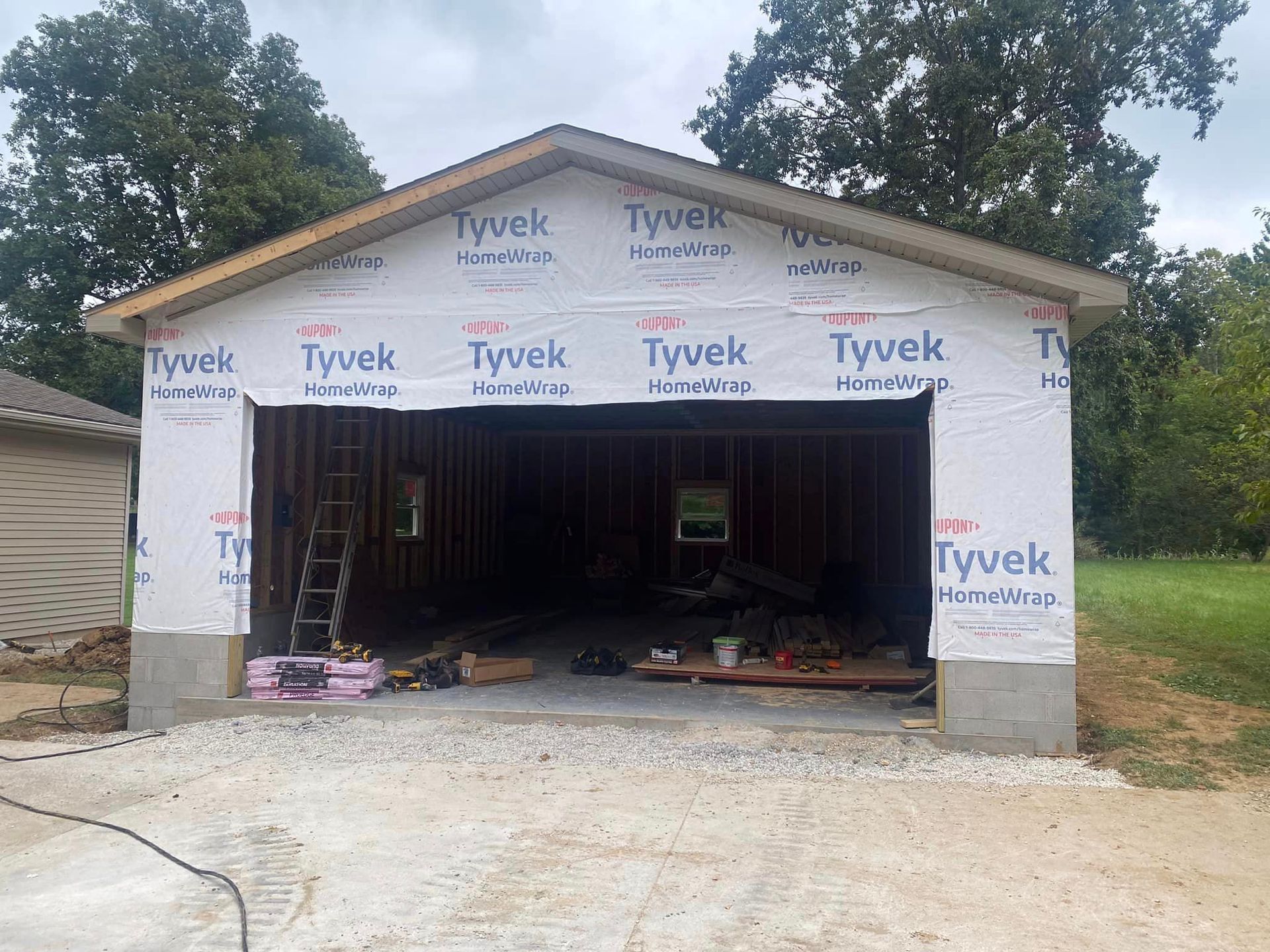 A Garage Under Construction - Princeton, IN - J. Koberstein Construction