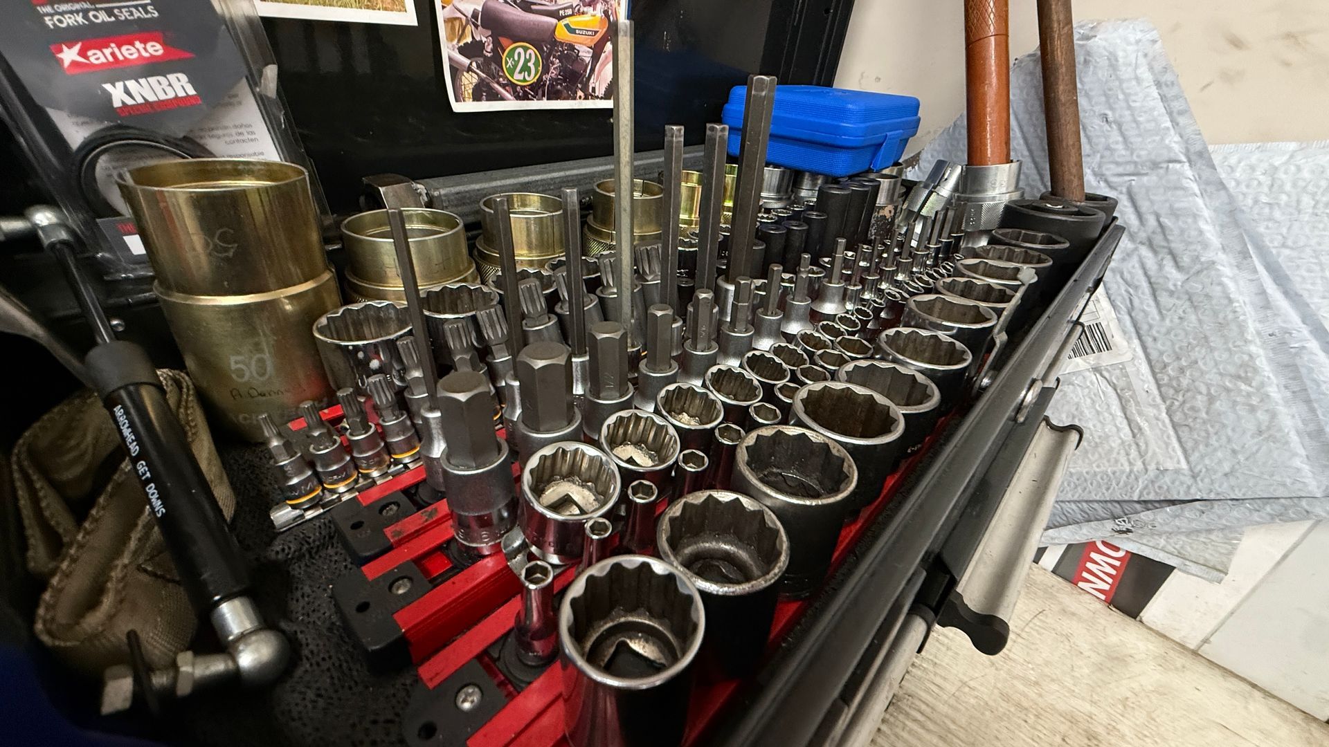 An image of mechanic tools for bike repairs — Newcastle Motorcycle Tyres in Broadmeadow, NSW