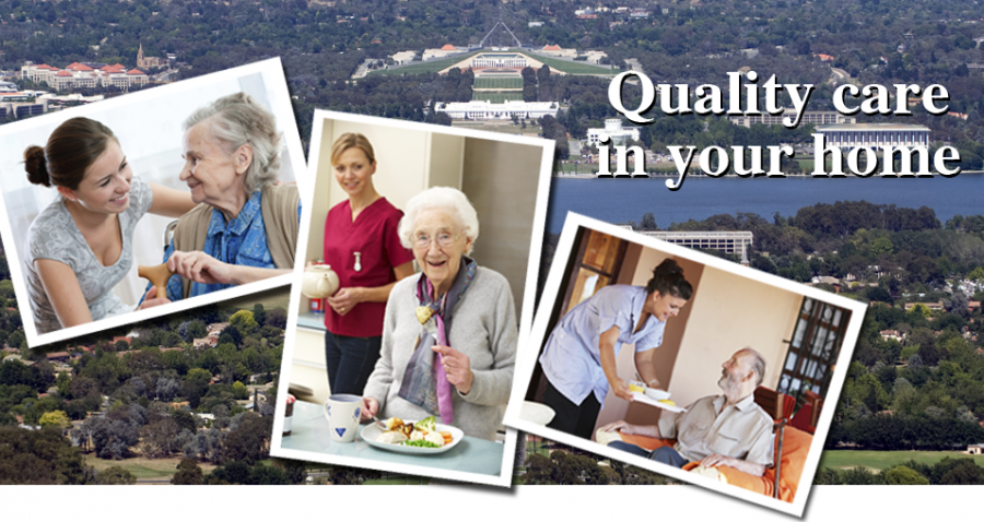 Happy elderly residents in Canberra