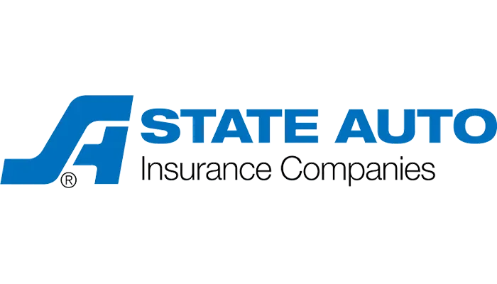 The state auto insurance companies logo is blue and white on a white background.