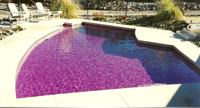 Pool Repairs — Pool with Purple Color in Tucson, AZ