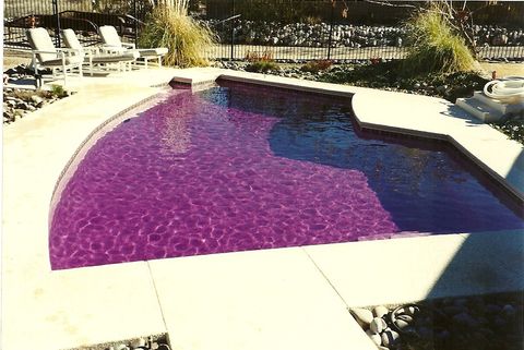 Pool Repairs — Pool with Purple Color in Tucson, AZ
