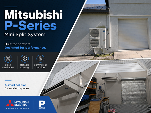 Mitsubishi P-Series Mini Split System installed by Envirotec Heating and Cooling
