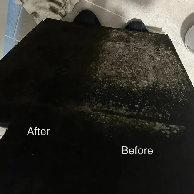 Hvac Contractor Bradenton - a before and after picture of a black surface