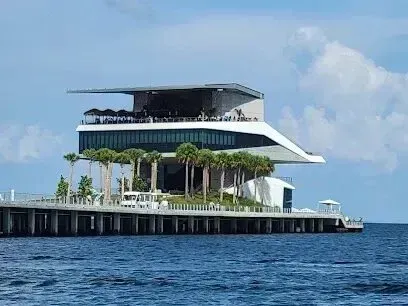 Hvac-Contractor-Bradenton-A large building is sitting on top of a pier in the middle of the ocean.