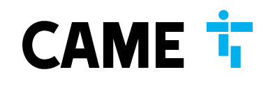 Il logo came it è nero e blu e ha una t blu.