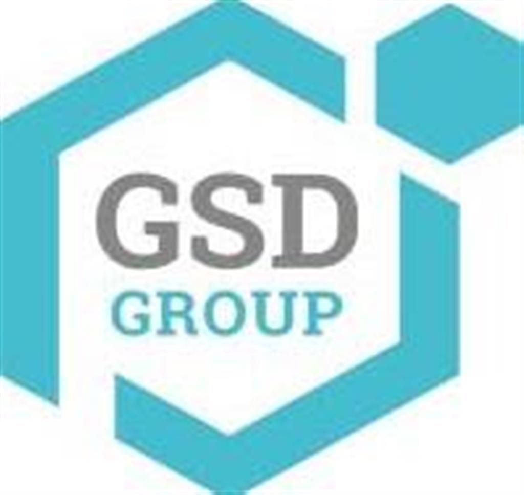 Il logo del gruppo gsd è un esagono blu.