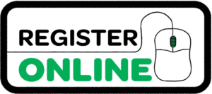 Register online with a computer mouse icon, black and green.