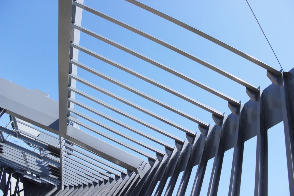 Steel Beams and Cables Forming a Modern Architectural Structure — Harris Engineering Services CQ In Gracemere, QLD