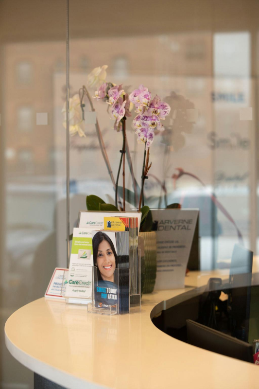 Flowers at front desk