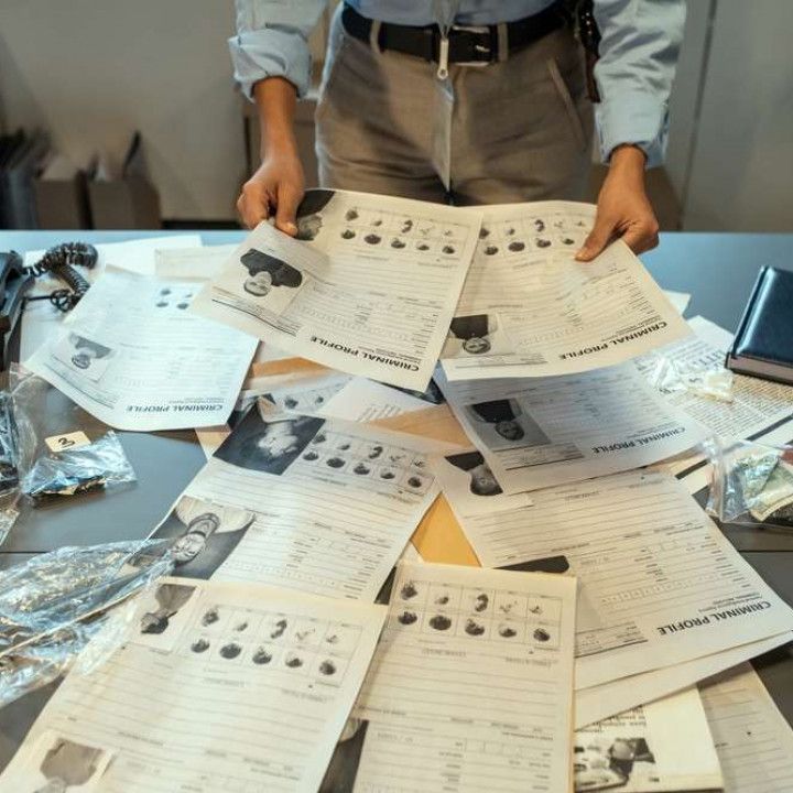 A man is holding a piece of paper that says ' political ' on it