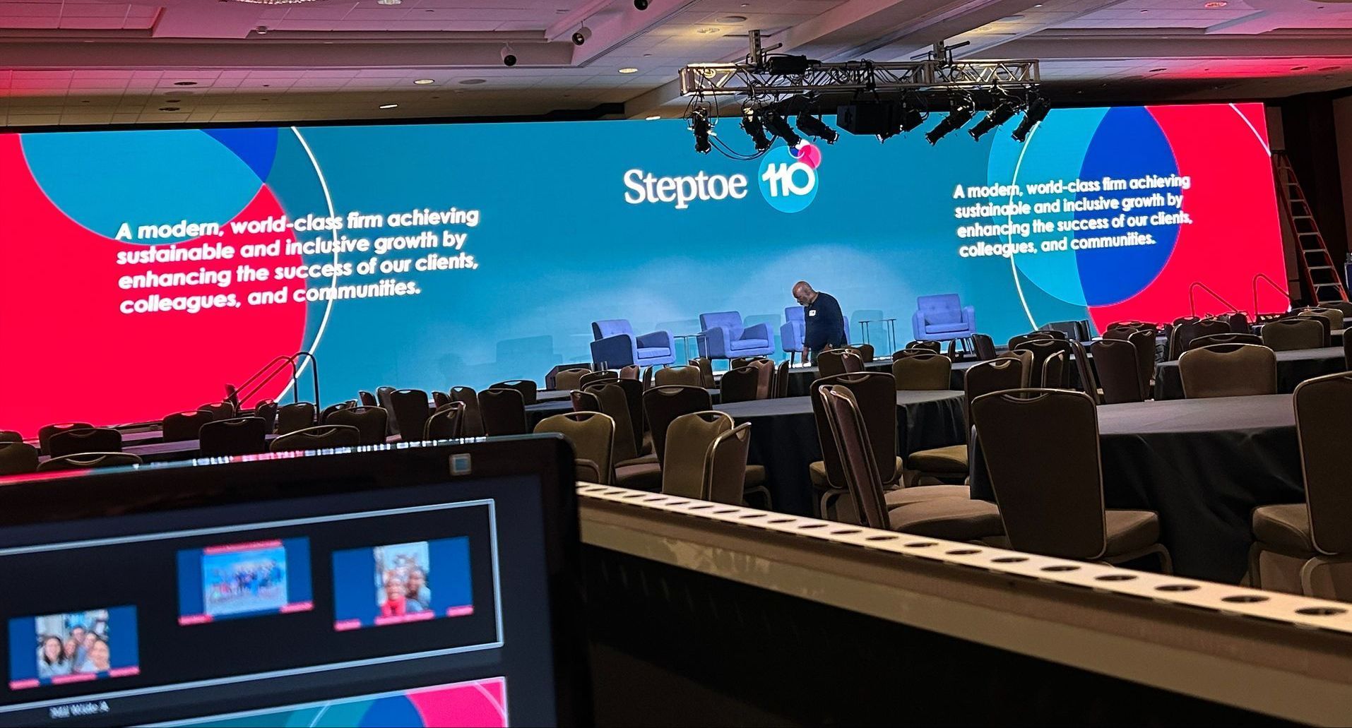 LED Wall Aluvision 2.4mm Stage Backdrop Corporate Event Hotel Maryland