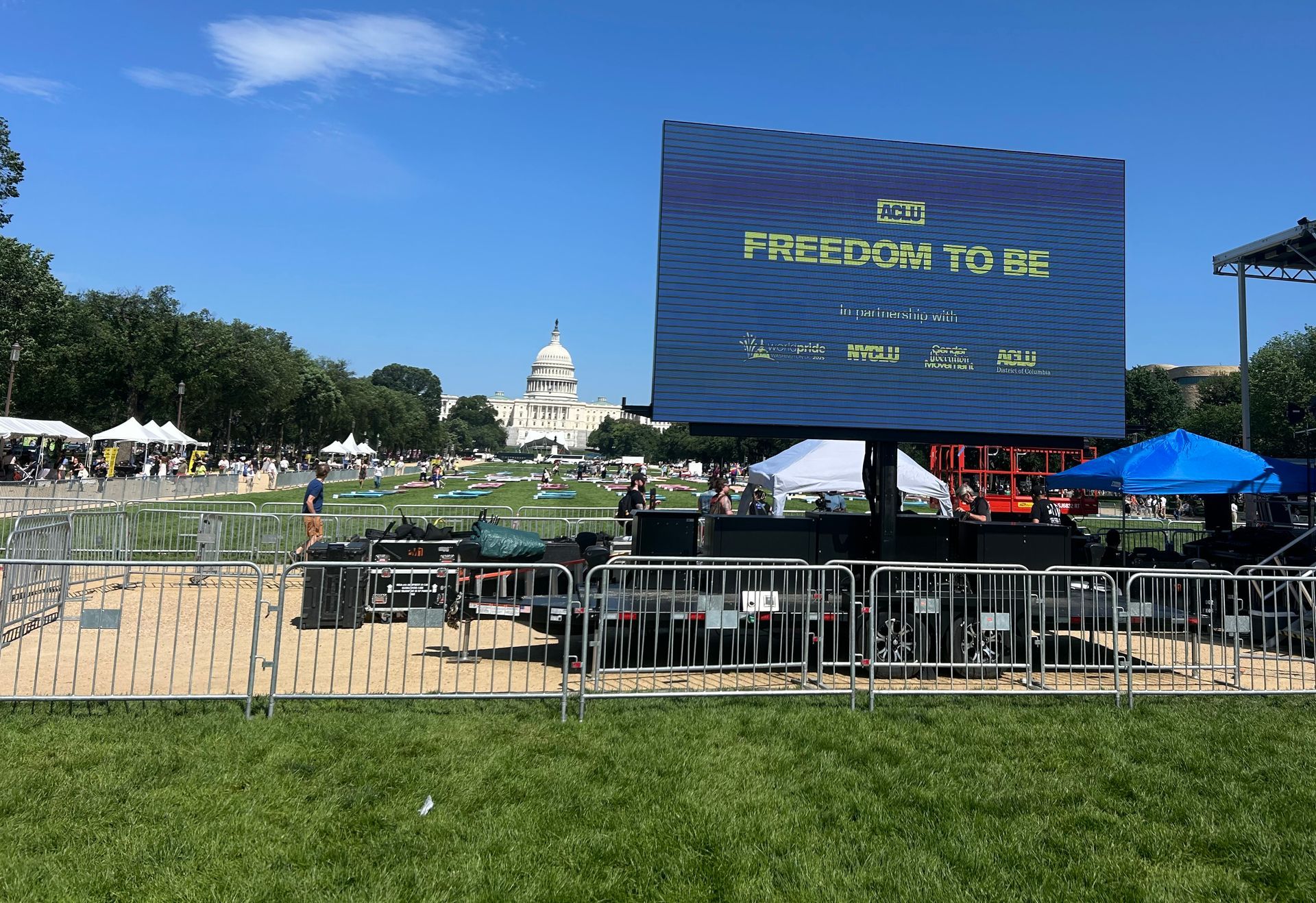 Mobile LED Video Trailer 17x10 in Washington DC on The National Mall
