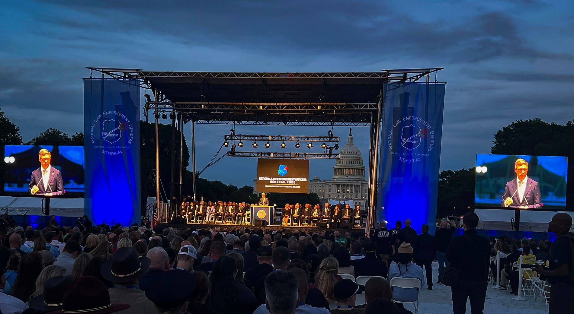 17x10 LED Video Screen Trailer in Washington D.C. on The National Mall for NLEOMF
