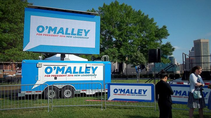 LED Video Trailer 14x8 in Maryland for Political Rally