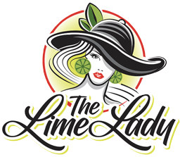 A logo for the lime lady with a woman in a hat