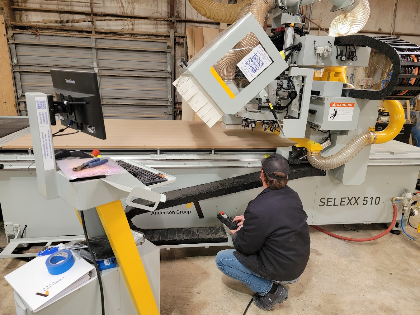 Anderson Selex CNC machine in the Hostetler shop