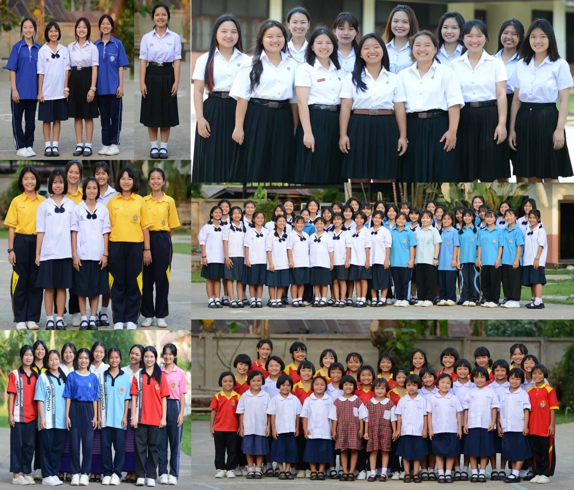 A group of young girls are posing for a picture