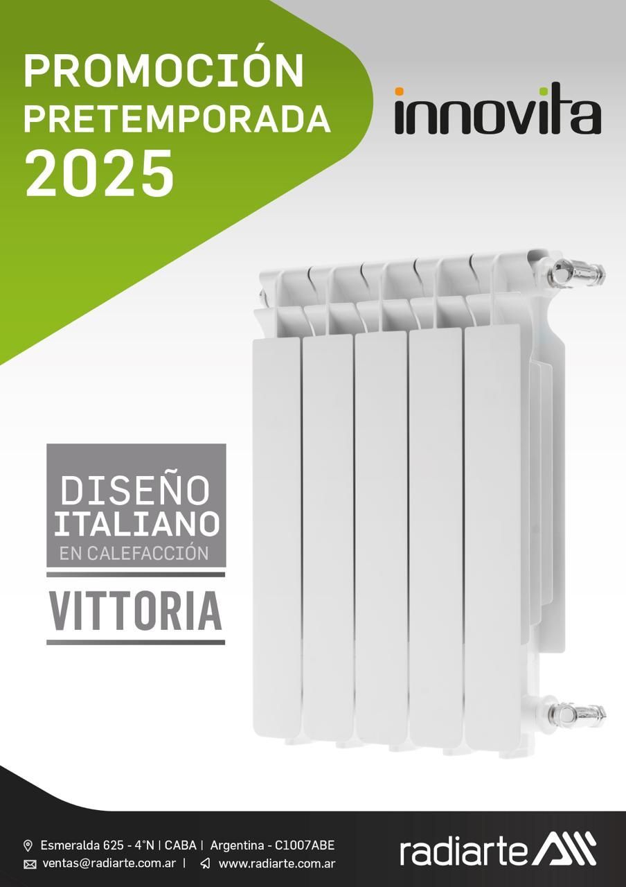 Folleto promocional de radiadores Innovita.