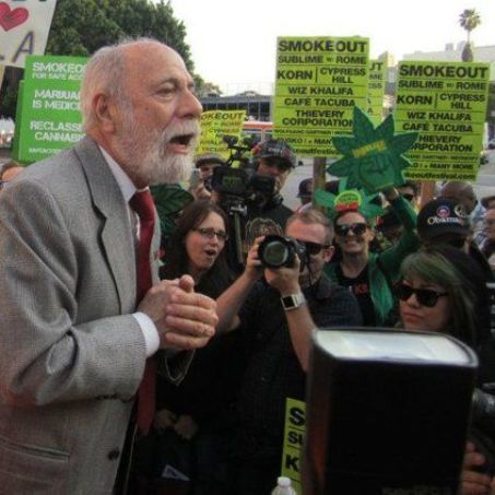 Bruce speaking at an event