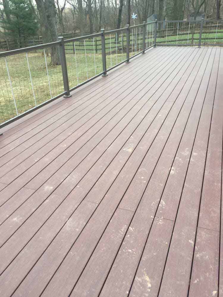 This Is An Azek Deck With Plugs Covering All Screws For A Smooth Deck Surface And An Aluminum Key Link - Decking Services in Wyncote, PA