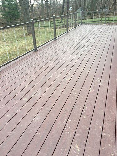 This Is An Azek Deck With Plugs Covering All Screws For A Smooth Deck Surface And A Aluminum Key Link — Decking Services in Wyncote, PA