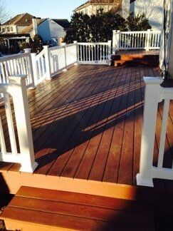 Deck With Pillar Shadow - Decking Services in Wyncote, PA