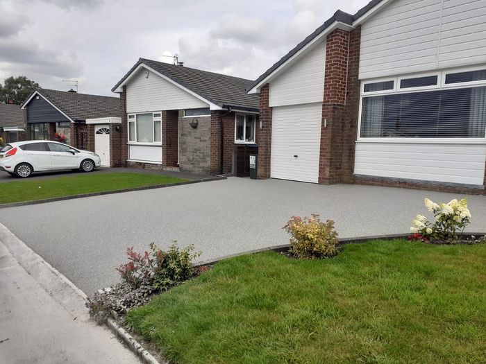 A concrete driveway installation in Cambridge