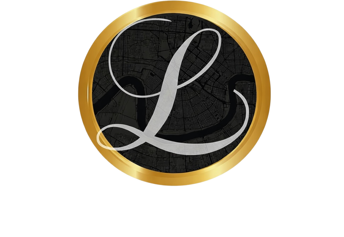 A silver cursive letter 