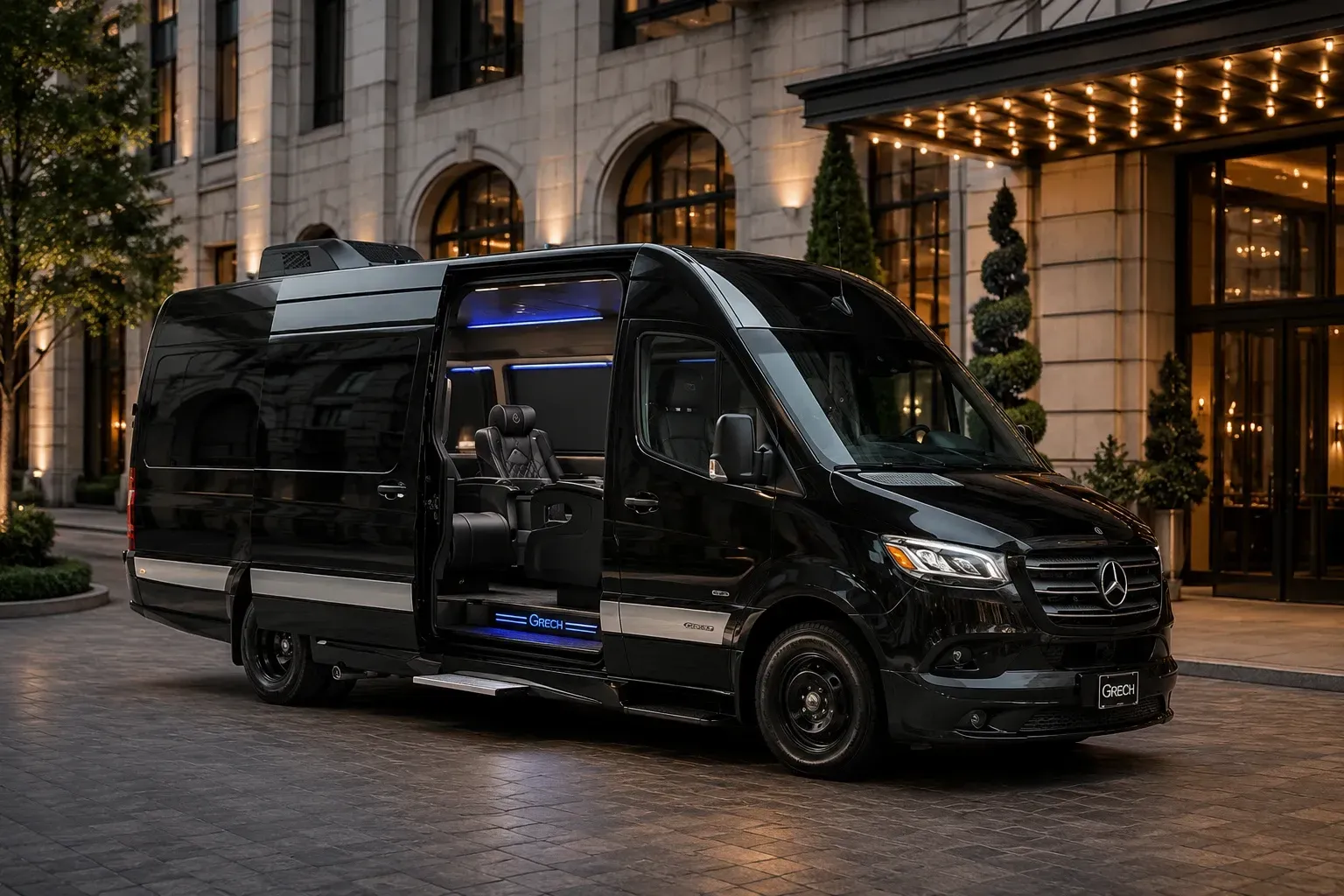 Mercedes Sprinter passenger van New Orleans airport