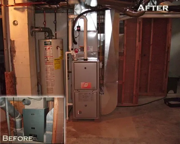 Before And After Replacement Of Heating System — Warren, PA — A & B Heating & Sheet Metal Co. Inc.