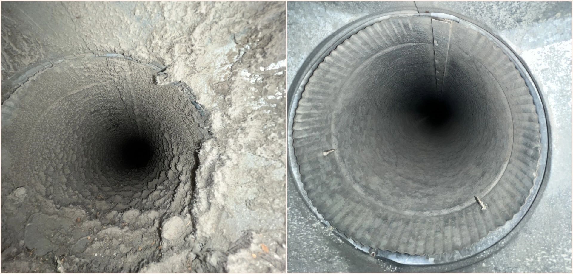 Two views of a duct